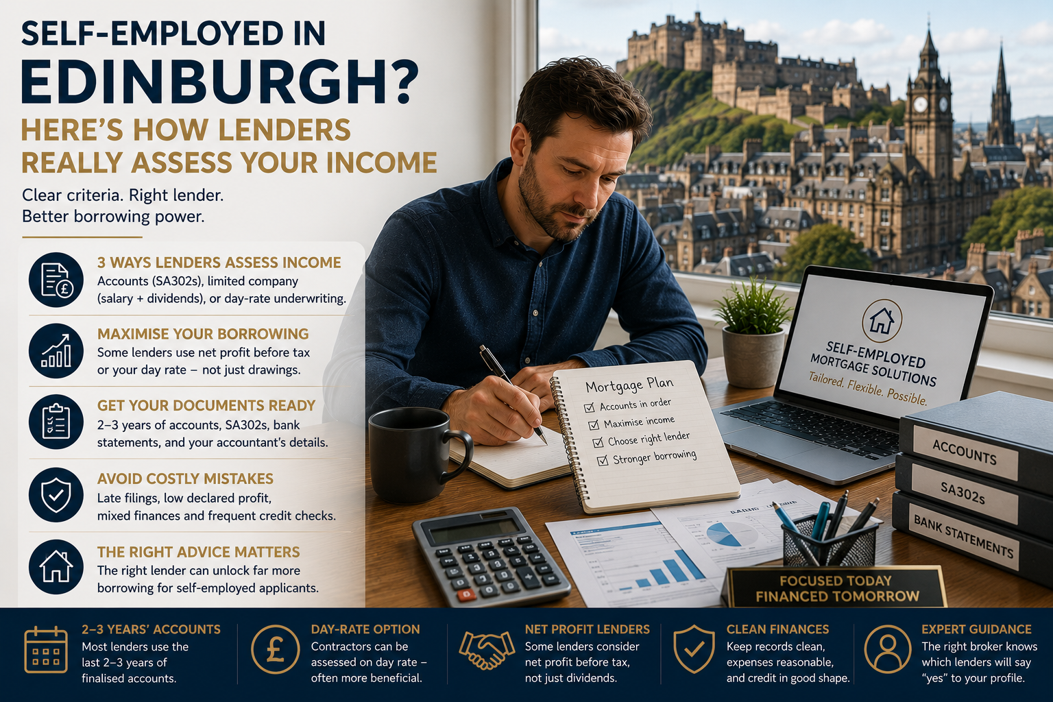 Self-Employed in Edinburgh? Here’s How Lenders Really Assess Your Income